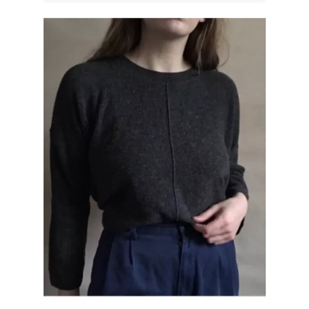 Madewell Donegal Northroad Pullover Sweater Waffle Knit Grey Size XS